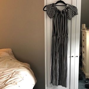 Black and White Striped Dress